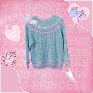 SOLD!  Pastel Vintage Cable Knitted Sweater